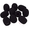 10 Piece Black L30mm x D8mm Mini Microphone Headset Windscreen