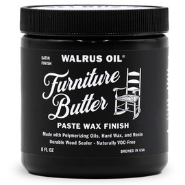 Walrus Oil - Furniture Butter, Paste Wax Wood Finish. 100% Natural, VOC-Free. 8 oz