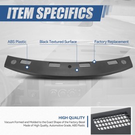 Auto Dynasty [AUX Input Model] Factory Style Upper Dash Panel Trim Compatible with Dodge Ram 1500 2500 3500 2002-2005, Textured Black