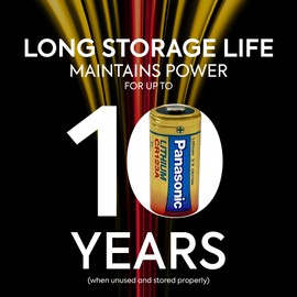 Panasonic Lithium CR-123A 3V Batteries for Flashlights, Digital Cameras, Toys, & Alarm Systems, 6 pack (CR-123PA/6B)