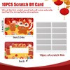 10PCS Chinese New Year 2025 Scratch Off Card Game,Lunar New