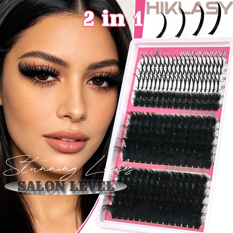 260D Anime Lash Clusters with spikes