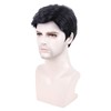 BECUS Mens Wig Short Hair Black Wigs for Men Guy