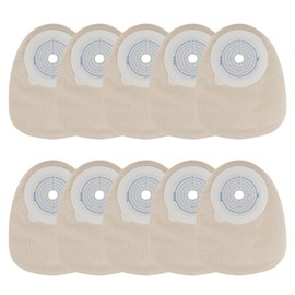 Qerutk 10pcs Disposable Colostomy Bags, Colostomy Care Pack, Disposable Ostomy Bag Set for Stoma Care, Cut-to-Fit (Closing Type)