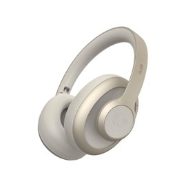 Fresh 'n Rebel Clam Ace Bluetooth Headphones Over Ear with Hybrid Active Noise Cancelling, 60 Hours Playtime, Perfect Calling, Quick Charge, Wind Noise Cancelling, Button Control (Beige)