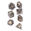 Polyhedral Dice Set Role Playing Epoxy Resin Transparent Skull Dice