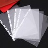 SENRISE A4 Files Sleeves, 100pcs Punched Filing Folders 30 Micron