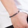 Ushinelit Retro Stainless Steel Bracelet Twist Rope Chain, Antique Black