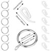 Curtain Rings 22 Set Silver Metal Curtain Rings with Curtain