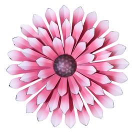 AHYS Metal Flowers Wall Decor Metal Wall Art Metal Wall Decor Hanging for Living Room Bedroom Bathroom Kitchen Dining Room Farmhouse Indoor Outdoor - Pink