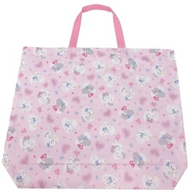 miwaki Tote Bag with Gusset, Large Capacity, Nursery School, Lightweight, Sub Bag, Large Size, Mothers Bag, Boys and Girls, Made in Japan, Handmade with Name Tag, Motif Bag-mom, daisy pink