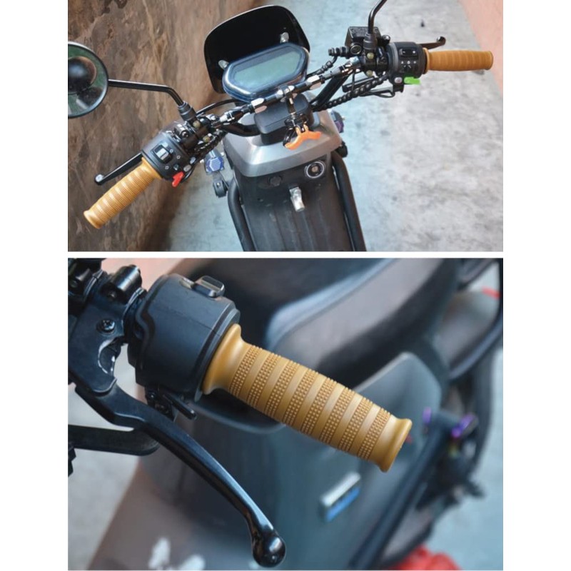 Beatus Vertical Groove Tull Type Bike Handle Grip 0.9 inches