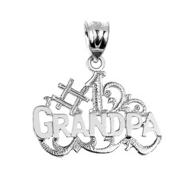 925 Sterling Silver Grandfather Charm #1 Grandpa Pendant
