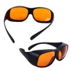 Safety Goggles 190 to 490nm Black Frame Orange Lens OD5
