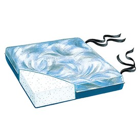 Skil-Care Comfort Wheelchair Cushion E-Z Rise w/Two Color Vinyl Cover. 18”W x 16”D x 6”H - Additional Comfort for Wheelchair or Geri-Chair Patients. Wheelchair Cushions and Accessories. 707052