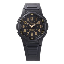 Citizen Q&Q VP84 Series 2 Analog Wristwatch, Waterproof, Urethane Strap, black/gold, 1 piece