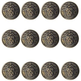 KENDANY 12 Piece Metal Blazer Button Set - for Blazer, Suits, Sport Coat, Uniform 25mm/0.98inch (Bronze)