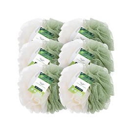 EcoTools 2 en 1 Ecopouf, esponja de ducha ecológica con red reciclada, accesorio de baño para hombres y mujeres, vegano y última intervensión de crueldad, 6 unidades