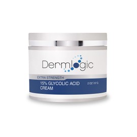 Ácido glicólico 15% crema, exfoliante natural antienvejecimiento para suavizar líneas finas y arrugas y mejorar una complexión de aspecto sombrío. Incluye ácidos Alpha Hydroxy e hidratante de té verde para la cara y el cuerpo.