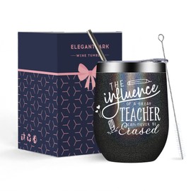 ELEGANTPARK Teacher Gifts for Women Teacher Christmas Gifts Teacher Appreciation Gifts Teacher Tumbler Best Teacher Gifts for Men from Students Gifts for Teachers Thank You Gifts Black Tumbler