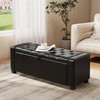 Ottoman with Storage,Upholstered Tufted Bench with Safety Hinge,Holds up to