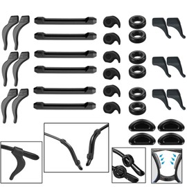 34PCS Eyeglasses Retainers Silicone Glasses Temple Holders Anti-slip Protectors Comfort Eyewear Spectacle Stay Put Glasses Stoppers Ear Grip Hooks… (Eyeglasses Retainers-34PCS-Black)