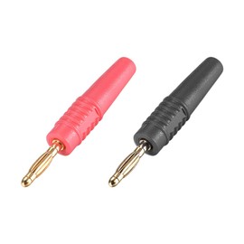 sourcing map 2 x Banana Plugs 2 mm Speaker Screws Connectors 10 A Jack Plug Black Red