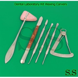 S.S Dental Laboratory Kit Waxing Modelling Carvers Mixing Tools Stainless Steel