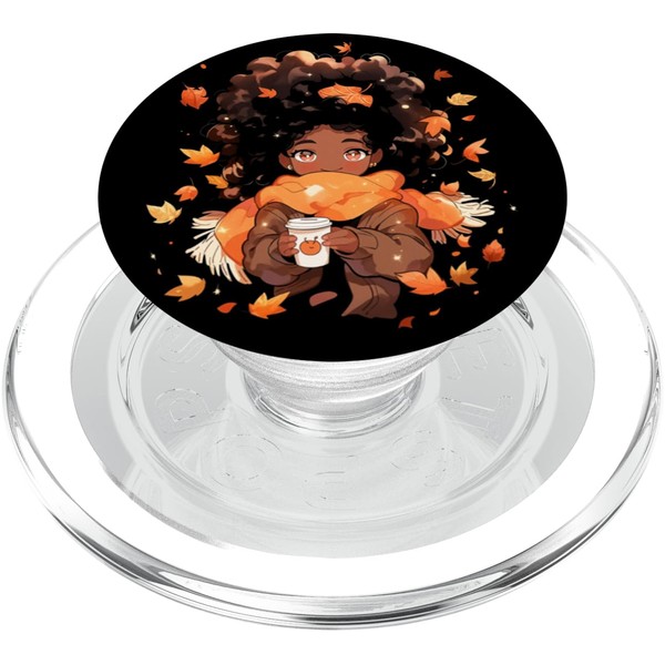 Autumn Afro Child Girl Pumpkin Spice Latte African American Children