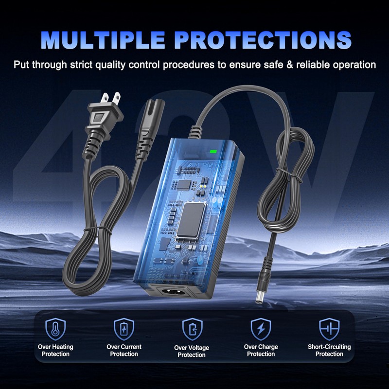 42V 2A Scooter Charger Compatible with Gotrax GXL V2, G2,