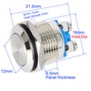 GUUZI 8 Pieces 16 mm 2A 12V/24V/125V/250VAC Momentary Waterproof Push