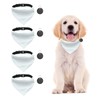 URROMA 4 Pack White Triangle Dog Bandana Collar with Adjustable