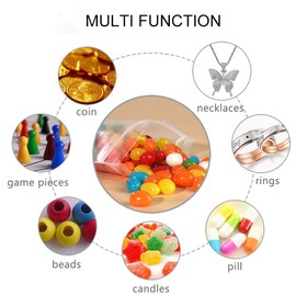 100 Zip Bags Small Plastic Bags Closure Resealable Ziplock Bags Ziplock Bags Freezer Bags Zip Poly Bags 14 x 20 cm