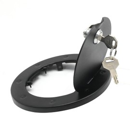 DUZFOREI Fuel Tank Cover with Lock, Car Locking Fuel Tank Cap Assembly, Locking Gas Cap Cover, Replacement for 2 Doors 4 Doors 2007 2008, Black, with 2 Keys