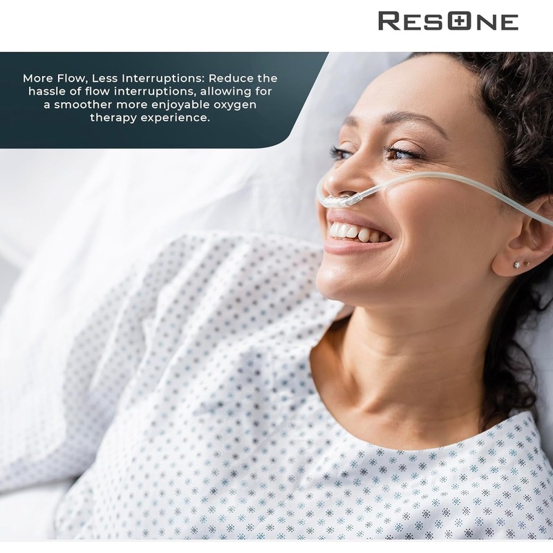ResOne 5pk 50Ft Oxygen Supply Tubing, Crush Resistant, Standard Connectors