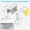 ZRFCXE Window Locks,12 Pack Sliding Window Locks with Key for