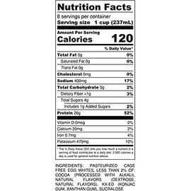 4 Half-Gallons Chocolate MuscleEgg Liquid Egg Whites (Cage-Free)