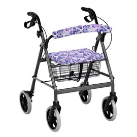 Luarisgur Rollator Accessories Walker Seat Cover for Women Butterfly Rollator Walker Seat and Backrest Covers for Ladies Washable Walkers for Seniors with Seat Gift Covers Purple