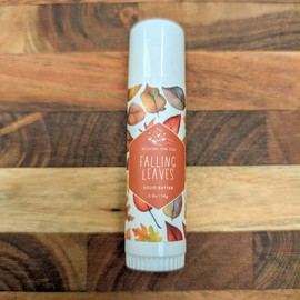 TRAVEL: Solid Body Butter For Dry Skin - Coconut Free - Body Care, Lotion - Mountain View Soap Unscented and Scent Sticks:_Falling Leaves_BUNDLE: One LARGE Stick and One TRAVEL Stick