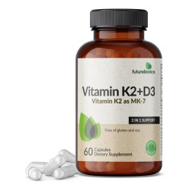 Futurebiotics Vitamina K2 Mk7 D3 5000 Iu 60 Cpsulas                                                                                                   