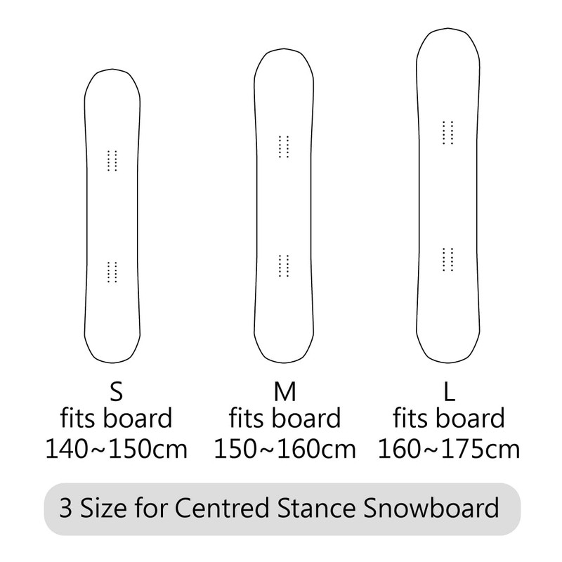 MONS Snowboard Protection Soft Cover Sleeve With Binding Open, Grey,