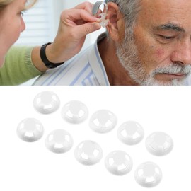 Hearing Aid Open Domes, 10 Pieces Hearing Aid Domes Single Layer Hearing Aid Ear Plugs Hearing Aid Replacement for Headphones In-Ear Rubber Head Hearing Aid Accessories (12 mm)