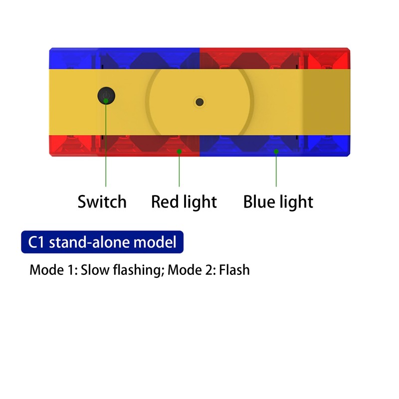 QXMH Solar Strobe Warning Light,High Bright Outdoor LED Flashing Light