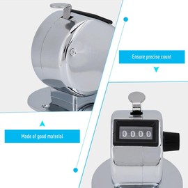 Hand Tally Counter, 4 Digit Mechanical Number Hand Held Count Clicker for Sports Games Golf Referee, Timing and Step Counting Equipment Wall Mount Tally Counter