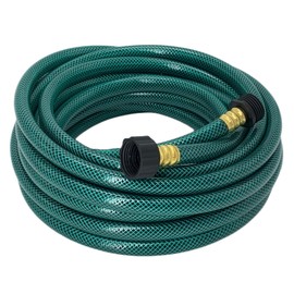 PEISONGFEI 1/2 Inch Garden Hose 15FT, Boat Hose, Flexible Tubing with 3/4" Solid PVC Male to Female Fitting for Household, Outdoo