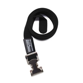 SECURE IT QUICK - Zinc Coated Alligator Thumb Buckle Cargo Secure Utility Lashing Strap - 1" Wide Heavy Duty Polypropylene Webbing, Also Our Rubberized Slack Keeper (48" THMB - 4PK, Black)