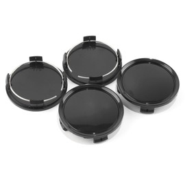 4Pcs 74mm(2.91in) Wheel Center Caps Wheel Rims Replacement A1714000125 Black Hub Caps, A4, TSW's, XTK Winter Rims for Passat Rim Caps