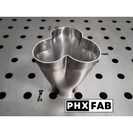 Phx Fab 3 Into 1 Merge Collector 2" Inlet 2.5" Outlet 304 Stainless Steel Weld On