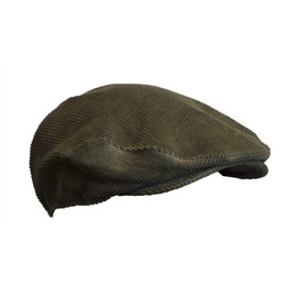 WALKER AND HAWKES - Corduroy Alton Flat Cap - Olive - L (59cm)