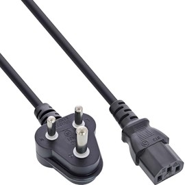 InLine 16652R Power Cable South Africa 5A Type D to IEC Plug C13, 1.8 m